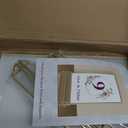 Acrylic Sign Holder 8.5 x 11 Inch - 3 Pack Gold Picture Frame Vertical Double-Sided Display Stands,Flyer Holder & Plastic Paper Holder - Vendor Booth Display Items for Wedding Business Store Party