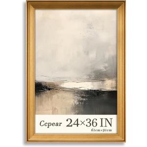 24x36 Poster Frame Matte Gold,Simple Frame 2.5inch Wide Lines