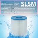 Type I Pool Filter Cartridge, High-Efficiency Filter Elements, 330 Gallon Pump Filter Cartridge for Pool Cleaning (4 Pcs)