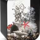 BiOrb Life 15 Acrylic 4-Gallon Aquarium with White LED Lights Modern Compact Tank for Tabletop or Desktop Display, Black