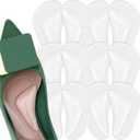 6 Pairs Gel Arch Support Cushions for Men & Women, Shoe Insoles for Flat Feet, Reusable Arch Inserts for Plantar Fasciitis, Adhesive Arch Pad for Relieve Pressure and Feet Pain (Clear)