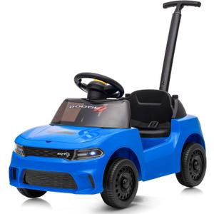 Licensed Dodge Ride on Push Car for Toddlers 1-3 Years with Handle & Music
Max Load 44lb, 3-Level Handle, Foldable, Storage Space, Safety Belt