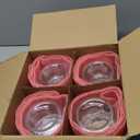 Glass Food Storage Jars with Airtight Lids 13 oz Round 4 Pack Kitchen Storage Containers Small Cabinet Canisters Sealed Pot Canning for Pasta, Cereal, Coffee, Beans, Spice