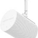 Metal Speaker Wall Mount for Sonos Era 100 Ceiling Mount or Tilt and Swivel Adjustable Bracket for Sonos Era 100 Wall Mount with Flexible Mounting Ways Ceiling Mount for Sonos Era 100, Single White