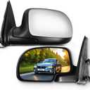 SCITOO Side View Mirrors Fit For 2001-2002 For GMC Yukon Sierra 3500 1999-2002 For Chevy Silverado 1500 2500 For GMC Sierra 1500 2500 Pair Mirrors Manual Folding Heated GM1320247