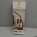 JKSWT LED Desk Lamp, Eye-Caring Table Lamps Natural Light Protects Eyes Dimmable Office Lamp with 5 Color Modes USB Charging Port Touch Control and Memory Function, 10W Reading Lamp,Black