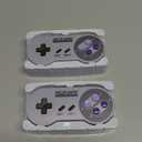 Asopiram Wireless Controller for SNES Classic Switch I, 2-Pack Retro 2.4GHz Gamapad Wireless Joystick for Computer Emulator Windows Laptop/PC/MAC/Raspberry Pi, Rechargeable Controller with USB Receiver