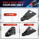 Trailer Lock Fits 2 5/16 Inch Coupler, Upgraded Heavy-Duty Steel Hitch Lock, Anti-Theft & Pry-Resistant for RV, Boat, Cargo Trailer (Red)