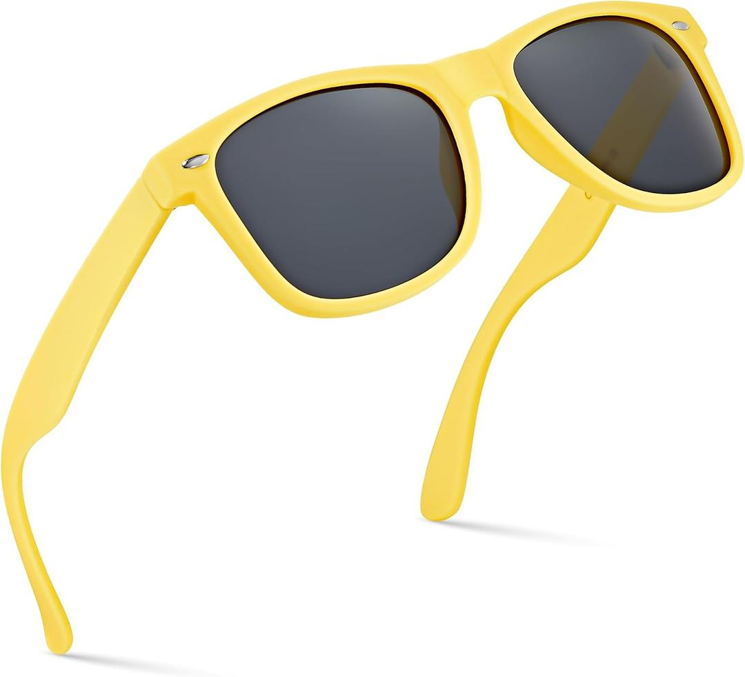 Retro Rewind Polarized Sunglasses for Women Men UV400 Classic Square Vintage Shades Trendy Unisex Sun Glasses