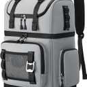 Large Waterproof Insulated Cooler Backpack for Men & Women, Double Decker Leak Proof Cooler Backpack for Beach, Camping, Picnic, Travel, 26L, 44Cans