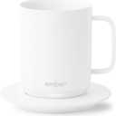 Ember Temperature Control Smart Mug, 10 Ounce, 1-hr Battery Life, White - App Controlled Heated Coffee Mug