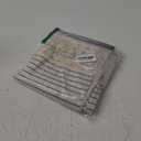 AmazerBath Farmhouse Shower Curtains for Bathroom, Boho Shower Curtain Set with Tassels, Rustic Faux Linen Blue Striped Neutral Shower Curtain with Hooks, Light Tan Toned, 72x72 Inches