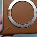 TORRAS Q3 VegSkin for iPhone 17 Pro Max Case Leather, 360 Spin Magnetic Stand, Fit for MagSafe, Camera Control, Shockproof Premium Organic Silicone Leather Case for iPhone 17 Pro Max, Saddle Brown