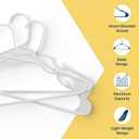 Lifemaster Plastic Clothes Hangers  Heavy Duty Hanger Set, for Organizing Clothes, Dresses, and Coat, Holds Up to 5 lbs, Space-Saving Hangers with Non-Slip Shoulder Grooves, Pack of 20, White