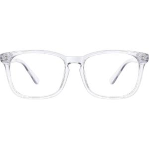 TIJN Blue Light Blocking Glasses for Women Men Clear Frame Square Nerd Eyeglasses Anti Blue Ray Computer Screen Glasses (01)