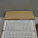 SNSLXH 5 Pack Stackable Closet Storage Basket, Multifunctional & Foldable Closet Organizer for Bathroom Kitchen Laundry Room Wardrobe Storage, Space-Saving Clothes Storage Drawer Organizer, White