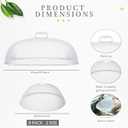 Hicarer 8 Pcs Metal Mesh Screen Food Cover for Outdoors Set Including Extra Large 18.5 in Mesh Food Tents for Outdoor Pcs 11 in Large Dome Picnic Covers (White)