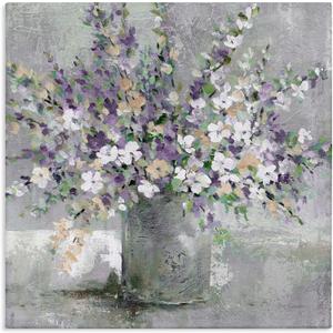 Stupell Industries Blossoming Aster Flower Bouquet Soft Purple Bouquet Painting Canvas Wall Art, Design by Carol Robinson, 17 x 17