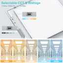 Deamoris 6 Pack 2x2 LED Flat Panel Light,3000K-6500K & 5 Wattage Selectable