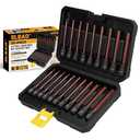 ELEAD 8 -Piece 3/8 Inch Drive Extra-Long Allen Hex Bit Socket Set: S2 Steel, Standard SAE & Metric (1/8-Inch - 7/16-Inch, 3-12mm) for Impact Drills and Ratchet Wrenches