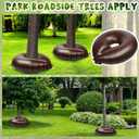 Roshtia 6 Pack 15 Gallon Tree Watering Ring Bag Slow Release Reusable Tree Bag Bulk Heavy Duty Automatic Drip Irrigation Ring PVC Root Water System for Garden Newly Planted (Brown)