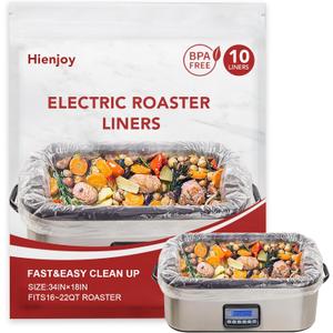 Electric Roaster Liners(10 Liners), 18"  34" Disposable Roaster Liners Fit 16, 18, 22 Quart Roasters Cooking Bags for Instant Cleanup