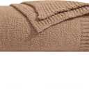 Bearberry Super Soft Fluffy Throw Blanket Lightweight Cozy Warm Throw Blankets for Couch Bed Sofa All Season (Camel, 40x50)