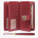 SENDEFN Wallets for Women Leather Credit Card Holder with RFID Blocking Large Capacity Wristlet