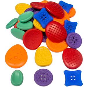 108pcs Color Random Fidget Toys Sensory Stone for KidsTextured Soft Worry Stone for Autism Kids Calming - Fidget Stress Toys for Students Anxiety Relief - Small Prizes Fidget Toys
