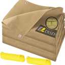 20x30 Canvas Tarp Heavy Duty Water Resistant Tarpaulins with Aluminum Grommets,UV Resistant, 22Mil Multipurpose Drop Cloth, 14oz Cover Sheet for Outdoor and Indoor Use with Ropes Yellow