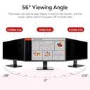 BERSEM 23.8 inch Removable Computer Privacy Screen Filter for 16:9 Ratio Monitor, Anti-Spy, Anti-Glare, Anti-Scratch, UV-Blocking