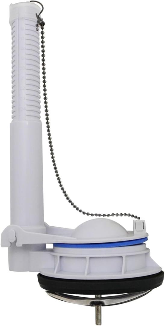 Toilet Flush Valve Replacement for One-Piece Toilets, 5.91 Inches (150mm) to 10 Inches (254mm) Adjustable Inlet Tube, Fits Most 1 Piece Tanks, WC Replacement & Repair Part.