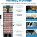 KOCASO Full Body Massage Mat with Heat, Electric Heated Massage Pad Cushion w/Vibration for Back/Neck/Foot, Detachable Head Pillow, Timer Function