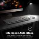MOFII Wireless Keyboard and Mouse Combo, Computer Full Size 2.4G Plug and Play Wireless Typewriter Retro Round Keyboard and Mouse Set for Windows, Computer, Desktop, PC, Notebook - (Off White)