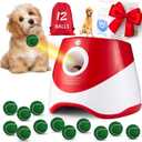Automatic Ball Thrower for Dogs, Dog Ball Thrower Launcher with 10-30 Ft Distance, Rechargeable Automatic Dog Toy, Dog Ball Launcher, for Puppy (Red)