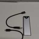 SSK M.2 NVME SATA SSD Enclosure Adapter, USB 3.2 Gen 2 (10 Gbps) to NVME PCI-E SATA M-Key/(B+M) Key Solid State Drive External Enclosure Aluminum Support UASP Trim for SSDs 2242/2260/2280