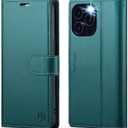 Wallet Case for iPhone 16 Pro Max, RFID Blocking Credit Card Holder, PU Leather Folio Flip Kickstand Protective Shockproof Cover for Apple 16 pro Max (Green, for iPhone 16 Pro Max - 6.9'')