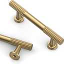 Asidrama 10 Pack 3 Inch(76mm) Champagne Bronze Cabinet pulls Kitchen Cabinet Handles, Cabinet Pulls Kitchen Cabinet Hardware for Cupboard Drawer Pulls (3" Hole Center)