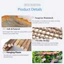 HERCOCCI Bearded Dragon Tank Accessories, Reptile Mat Bridge Hammock Flexible - Jungle Climbing Vines and Leaves with Suction Cups Habitat Dcor for Hiding& Climbing Snake Gecko Lizard Chameleon