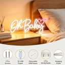 Oh Baby LED Neon Sign with Heart, USB Powered Dimmable Decorative Neon Light for Home Bedroom Living Room Baby Shower Party Gift Wall Table Decor 16.9 x 8.3 In, 5 inches x 10 inches