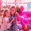 Flamingo Neon Sign - Pink LED Neon Lights USB/Battery Powered Room Decor for Bedroom, Party, Bar, Birthday Gifts for Women and Girls