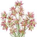 Hollyone 3Pcs Pink Artificial Flowers Silk 26.3" Fake Protea Flower with Long Stem Faux Flowers Arrangement Branch with 6 Heads for DIY Wedding Party Centerpiece Floral Bouquets Table Home Decor