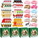 Timgle 52 Pcs Christmas Stocking Stuffers Facial Masks with Bow Headband Gift Set Christmas Fragrance Face Masks Skincare Gift Xmas Holiday Sheet Masks Spa Gifts Bulk for Adults Spa Day Party Night