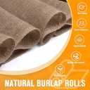 Natural Jute Burlap Roll, 40 Inch x 40 Ft High Density Biodegradable Cloth
