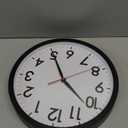 AKCISOT 12 Inch Wall Clock Silent Non-Ticking Modern Wall Clocks Battery Operated - Analog Classic Clock for Office, Home, Bathroom, Kitchen, Bedroom, School, Living Room(Black)