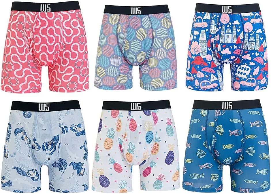Warriors & Scholars | Mens Boxer Briefs | Boxer Briefs for Men Pack of 6 | Mens Boxer Briefs Underwear | Boys Boxer Briefs (Large)