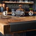 4Pcs 36" Metal Corner Protectors, Aluminum Self-Adhesive Corner Guards, for Edge Protection & Decoration on Walls, Furniture, Cabinets, Kitchen Islands (Black, 36"x0.7"x0.7")