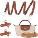 2Sets Mini Bag Strap Kit and Organizer Compatible with Longchamp, Folding Tote Bag organizer insert, Punch-Free Adjustable Buckle Strap Design, Multi-Pocket Felt Handbag Organizer, (1.2cm)