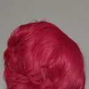 MapofBeauty 10 Inch/25 cm Side Bangs Fashion Men Short Curly Hair Cosplay Wig (Hot Pink)