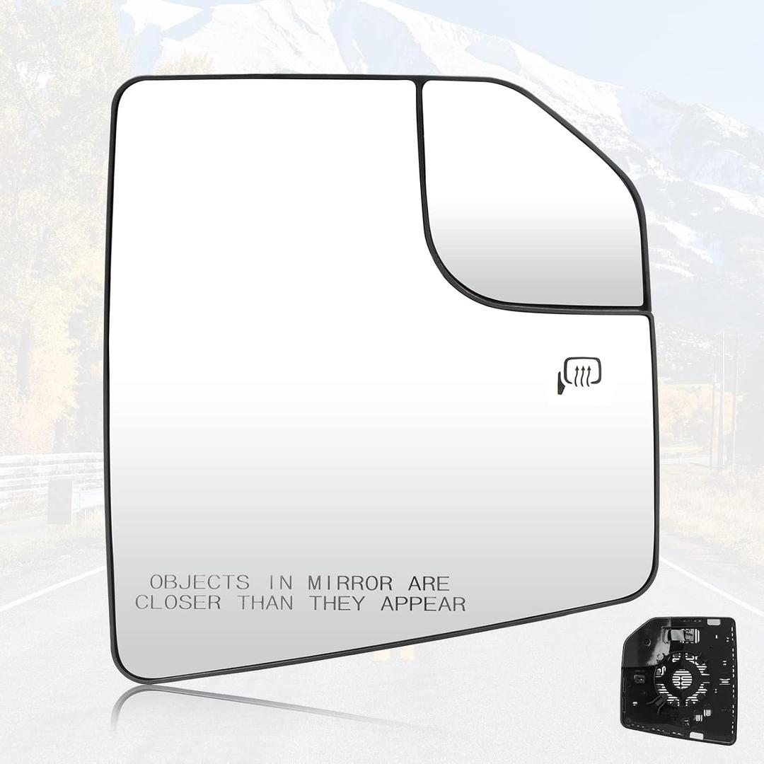 Youxmoto Fit for Ford F150 2015-2020 Passenger Right Side Heated Mirror Glass, Compatible with Ford F-150 2015 2016 2017 2018 2019 2020 Side View Convex Mirror Glass, Fit FL3Z17K707A